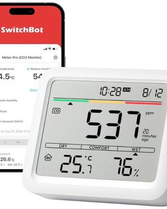 SwitchBot rilevatore di CO2, termometro ambie