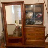 ARMADIO NOCE ANNI 50 LEGNO MASSICCIO