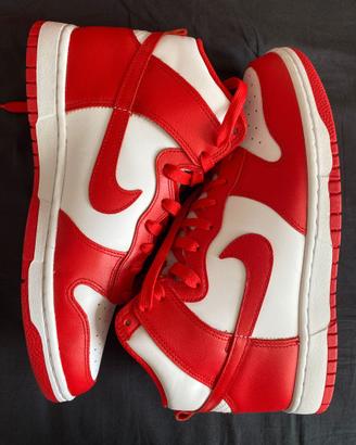 Nike Dunk High Retro White/ University Red