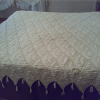 Copriletto Ottocento lavorazione ai ferri