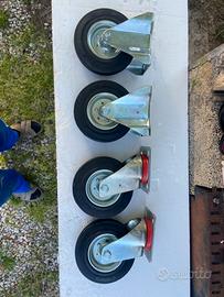 Ruote per uso industriale in gomma e acciaio