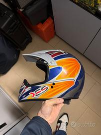 Casco cross replica Joel smeth con visiera grigia
