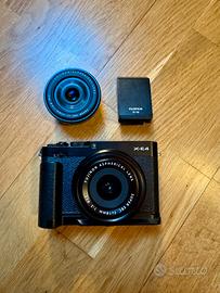 📸 Kit Fujifilm X-E4 + 18mm + 27mm + Flash (A++)