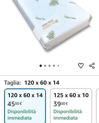 Materasso lettino per bambini 120x60x14