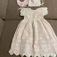 Corredo battesimo artigianale uncinetto 1984