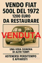VENDUTA - Fiat 500 L - 1972