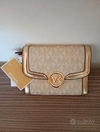 Portafoglio Michael Kors Leida Medio Oro