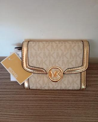 Portafoglio Michael Kors Leida Medio Oro