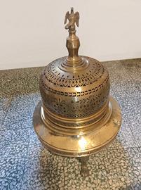 Braciere vintage da arredo in ottone
