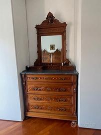 Como' con specchiera - 4 cassettoni - fine 800