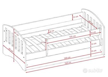Letto bambini 160x80 bianco - Arredamento e Casalinghi In vendita a Milano