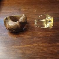 Coppia di anelli vintage con pietra