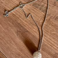 Collana donna con ciondolo a sfera brillantinato