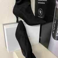 Stivaletto in camoscio elasticizzato Tacco 7 cm