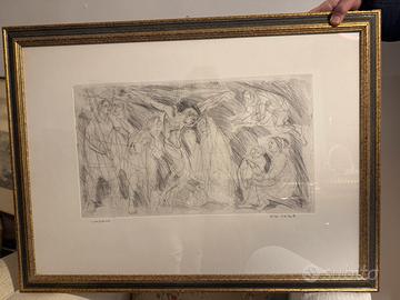 Oscar di Prata -Crocifissione rara incisione 15/30