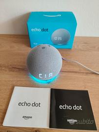 Amazon Alexa Echo dot 4 turchese con orologio 