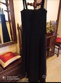 Abito nero lungo elegante 