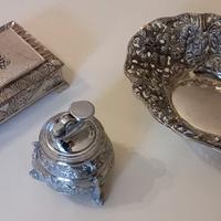 set vintage cofanetto portagioie ed accendino 