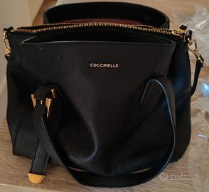 borsa nera pelle coccinelle 