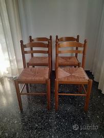 4 sedie rustiche