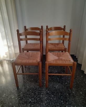 4 sedie rustiche
