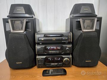 Stereo HIFI TECHNICS SA-EH60 +equalizzatore e 5 CD