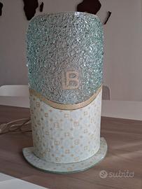 Lampada Laura Biagiotti in vetro decorato