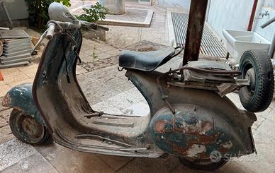 VESPA VMT2 1954 FARO BASSO - TARGA ORIGINALE BA