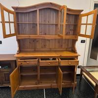 Credenza valdostana + tavolo + panca a L