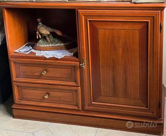 MOBILETTO LEGNO MASSELLO 2 CASSETTI+1 SPORTELLO