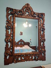 Specchio cornice di legno