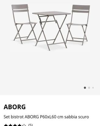 Set bistrot - tavolo pieghevole con sedie