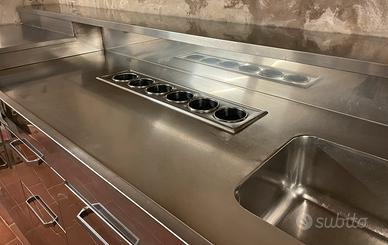 Banco bar in acciaio