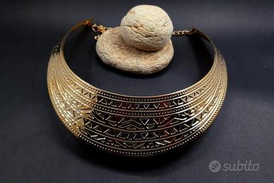 Collana girocollo donna acciaio stile etnico 