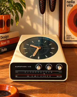 Radio orologio vintage Europhon H10 anni ’70