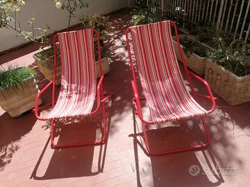 sedie a sdraio vintage 