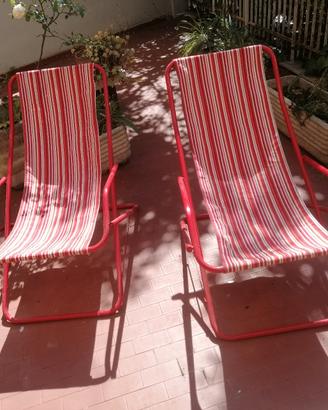 sedie a sdraio vintage 