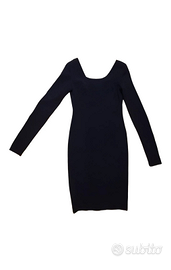 Tubino Patrizia Pepe blu di lana maniche lunghe S