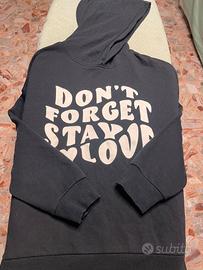 Felpa nera ragazza, felpa viola