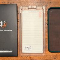 iPhone 11 protezioni schermo (2 pz) + custodia