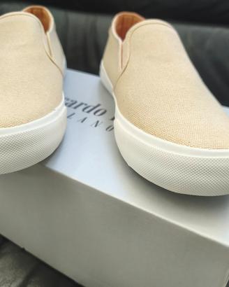 Scarpe Riccardo Ricci slip on beige/panna ne 40
