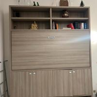 Mobile con LETTO a scomparsa + libreria + armadi