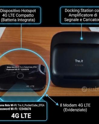 Modem router poket cube 4g lte NUOVO SBLOCCATO