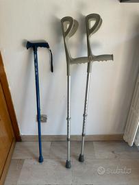 Stampelle e bastone regolabili