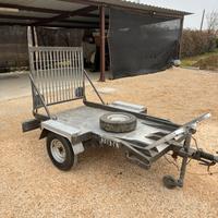 Carrello ellebi portamoto/cose con rampa