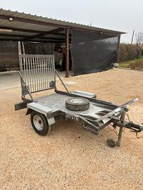 Carrello ellebi portamoto/cose con rampa