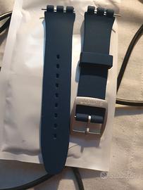 Cinturino blu con fibbia Swatch da 19mm