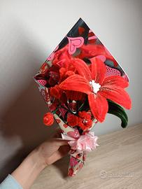 Bouquet fiori ciniglia 