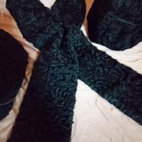 sciarpa più cappello in lana vintage 