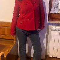 Cappotto corto rosso